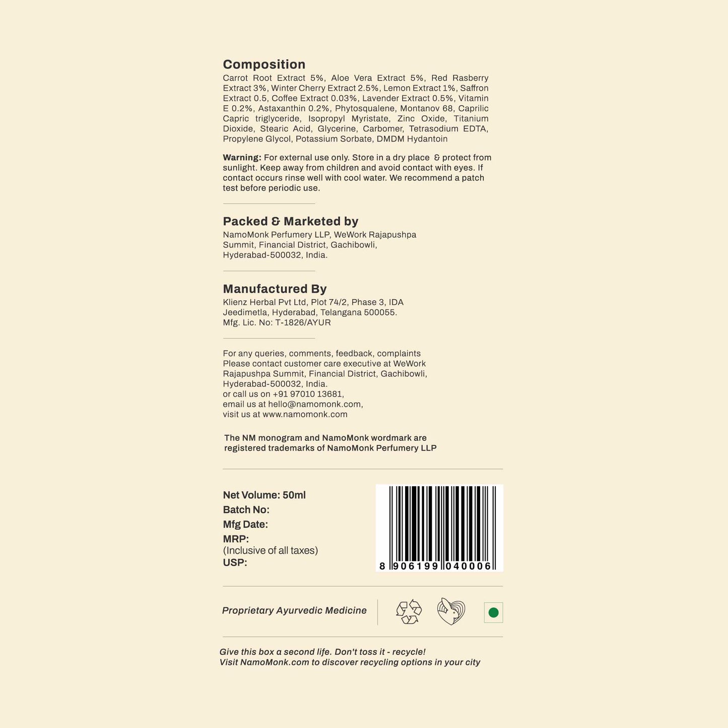 Kumkumadi Illuminating Body Lotion | Day Lotion